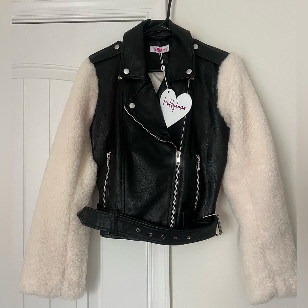 Buddy love leather jacket size medium New with tags